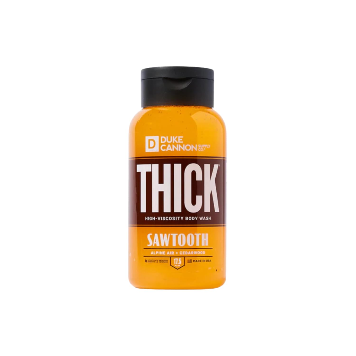 Duke Cannon Thick High Viscosity Body Wash - Sawtooth, Alpine Air and Cedarwood Scent, 17.5 oz (Pack of 3)