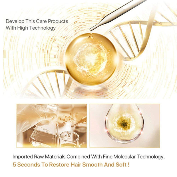 Magical Keratin Hair Treatment Oil, 2pcs Advanced Molecular Hair Roots Professtional Hair Conditioner, 5 Seconds to Restore Soft Hair, Deep Suitable for Dry & Damaged Hair-60ml