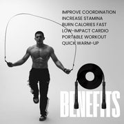 Speed Jump Rope by Dayan Kolev, 5mm PVC Skipping Rope, Great for Beginners and Advanced Athlets, Designed for Fitness, Cardio, Boxing & CrossFit, Adjustable length with Unbreakable Handles