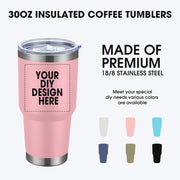 Personalized Custom Tumbler Print in USA 48 Pcs Double Wall Insulated Tumbler 32oz Stainless Steel Coffee Cup with Lid & Straw