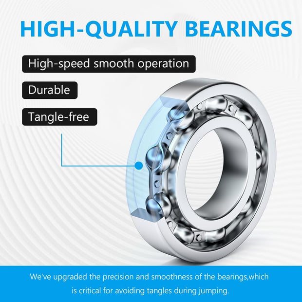 Jump Rope, HANDIO jump ropes 1/2 lb Weighted Jump Rope for Boxing, Cardio, Crossfit Workout, 8~10ft Range Adjustable Length Steel Ropes with Ball Bearings and Metal Handles, Jumpropes Suitable for Men