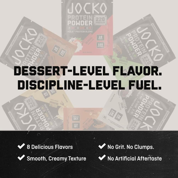 Jocko Fuel Mölk Whey Protein Powder 22g Protein - Low Sugar Monk Fruit Blend - Muscle Recovery & Growth, Packaging May Vary (28 Servings, Vanilla Milkshake)