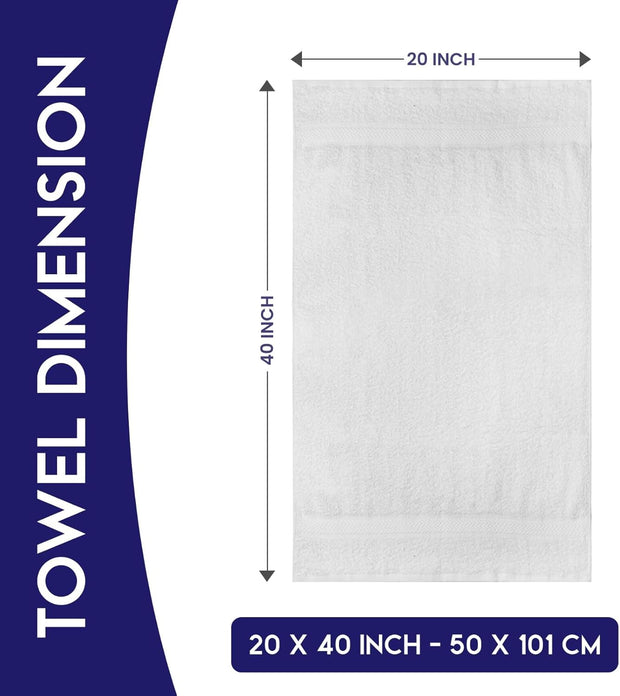 Linteum Textile Supply Premium Hair Drying Towels 100% Ring Spun Cotton Hair Towel for Women, Men, Kids 20x40 inches Quick Dry Salon Towels Hand Towel for Gym, Hair Care, Spa, Home [Pack of 6] White