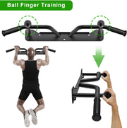 SELEWARE Heavy Duty Wall Mounted Doorway Pull Up Bar Multifunctional Joist Mount Chin Up Bar with Resistance Band Hooks & Ball Finger Training, Fully Welded Steel Construction Support to 600LBS