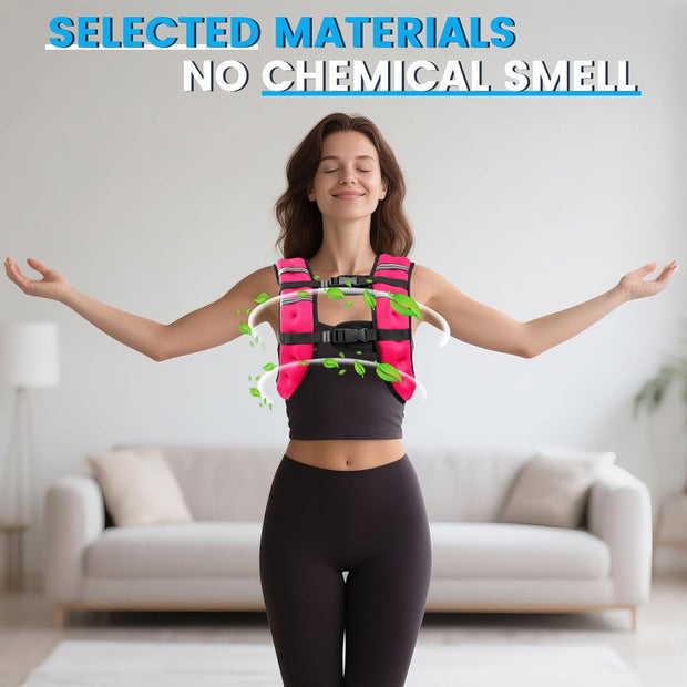 Weighted Vest for Woman Men, 6lb/8lb/12lb/16lb/20lb/30lb Weight Vest with Reflective Stripe, Weight Vests Adjustable for Walking, Weight Loss, Training, Running