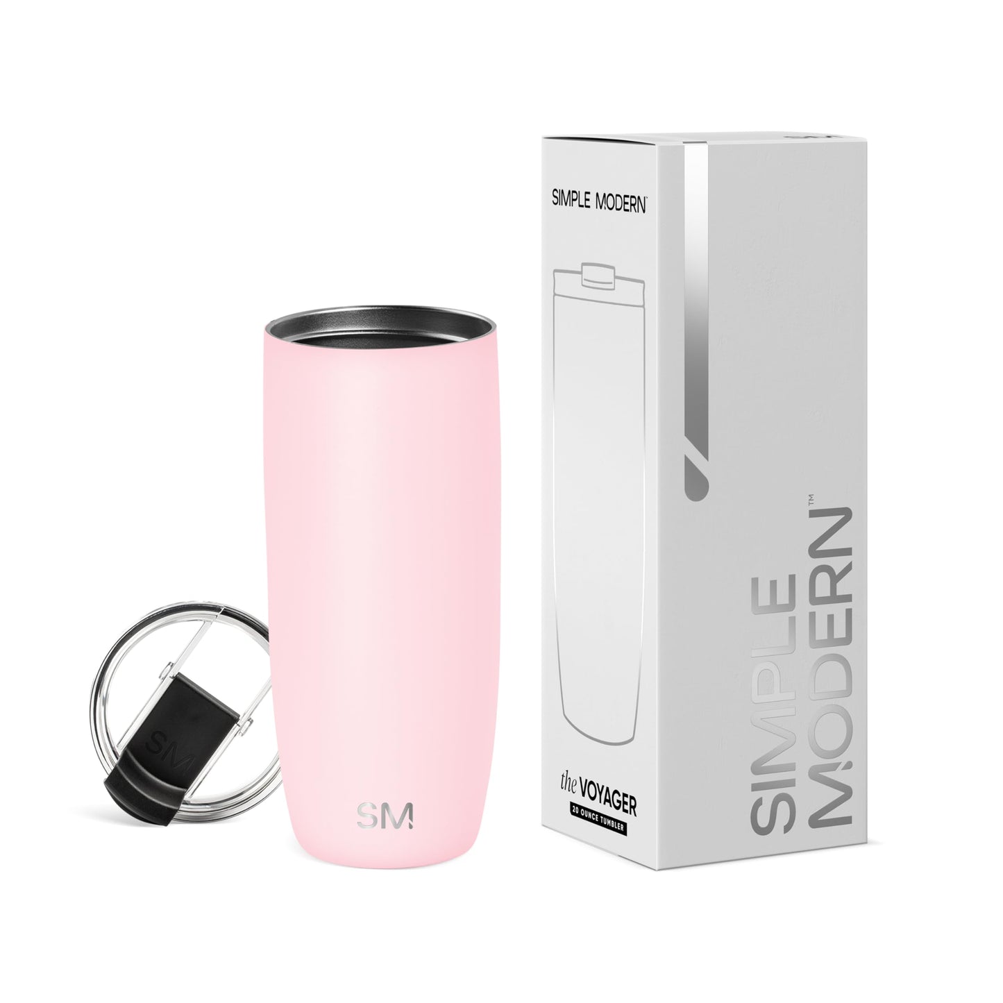 Simple Modern Travel Coffee Mug Tumbler with Flip Lid | Reusable Insulated Stainless Steel Cold Brew Iced Coffee Cup Thermos | Gifts for Women Men Him Her | Voyager Collection | 12oz | Almond Birch