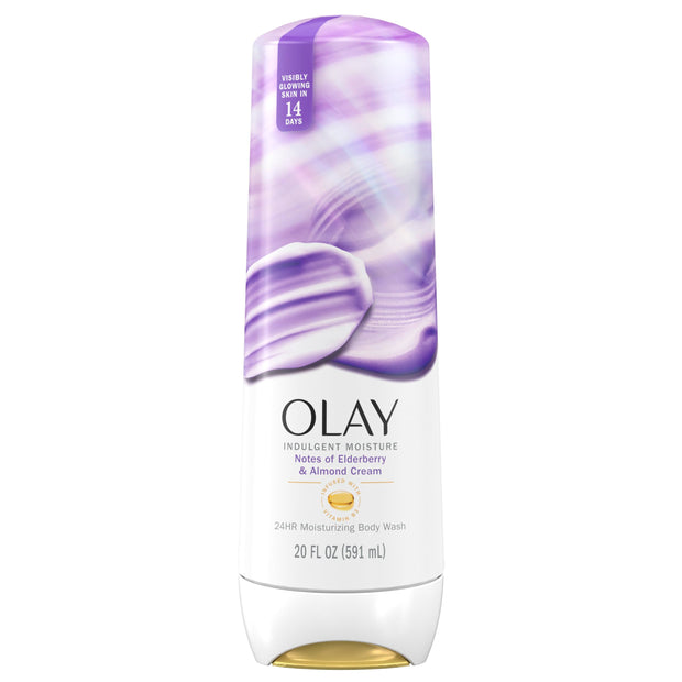 Olay Body Wash for Women, Indulgent Moisture, 24hr Moisturizing & Nourishing Formula, Infused with Vitamin B3 Complex, Luxurious Fragrances, Guava & Coconut Scent, 20 fl oz