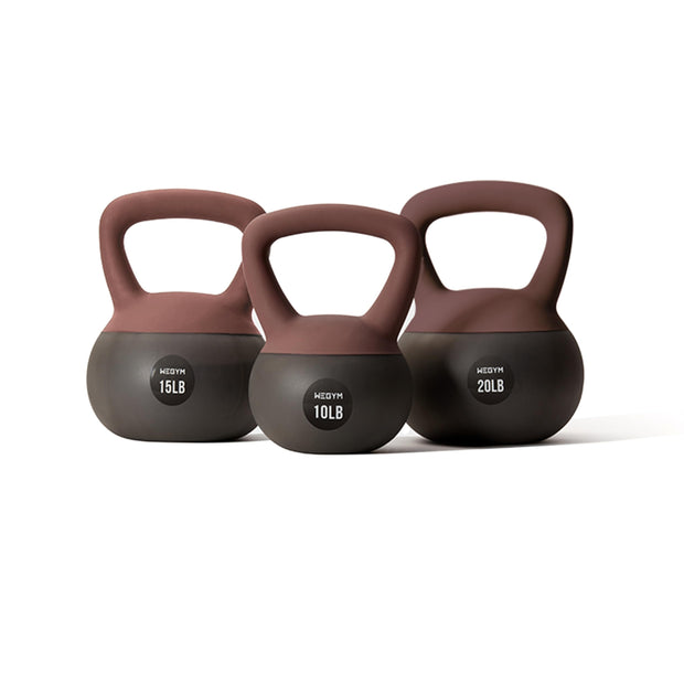 Soft Kettlebells with Cushioned Impact-Resistant Base and Anti-Slip, Wide-Grip Handle for Home Workouts, Weightlifting, and Full Body Strength Training
