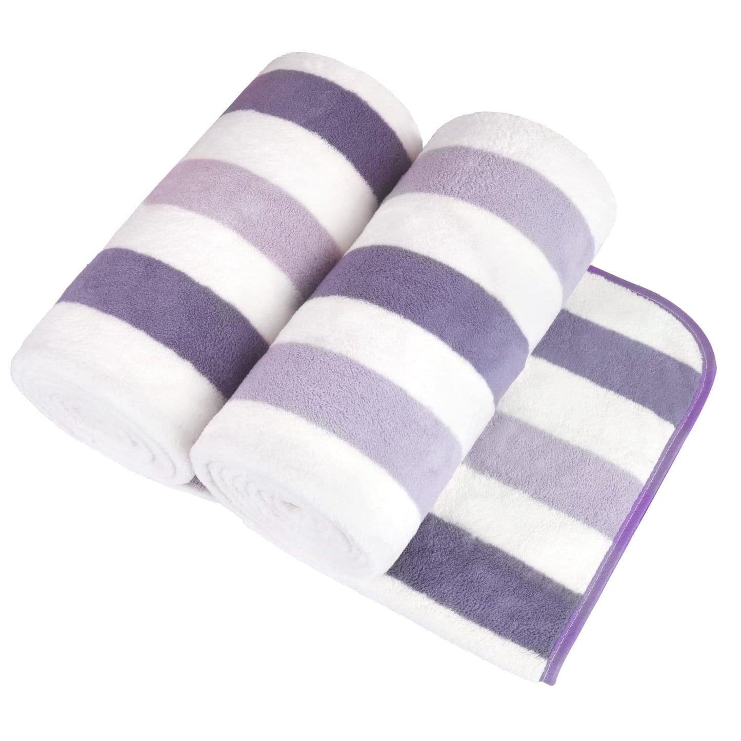 JML Microfiber Bath Towels, Oversized, Ultra Soft, Super Absorbent and Fast Drying, No Fading Large Bathroom Towel Set for Sport, Travel, Fitness, SPA and Yoga (Coral Fleece - Blue, 30 in x 60 in)