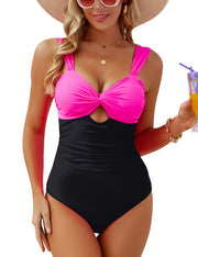 VIMPUNEC Women One Piece Tummy Control Swimsuit High Waisted Bathing Suit Cut Out Swimwear