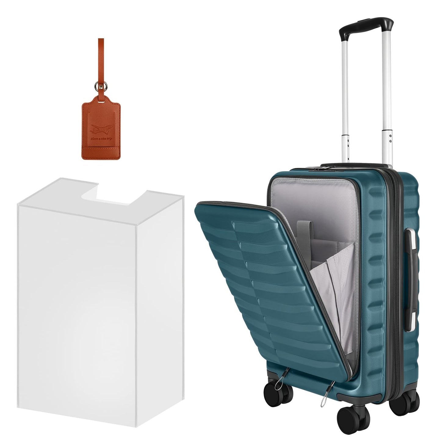 Lightweight Luggage with Spinner Wheels & YKK Zipper, 3-Piece Travel Suitcase ABS+PC Hardshell Luggage Set with TSA Lock, Light Avocado Green (20+24+28 inch)