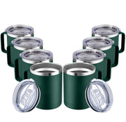 MEWAY 12oz Coffee Mug With Handle and Sliding Lid,Stainless Steel Travel Tumbler Cup with Handle,Double Wall Vacuum Insulated Camping Cup for Hot & Cold Drinks Tea (Purple,Set of 1)