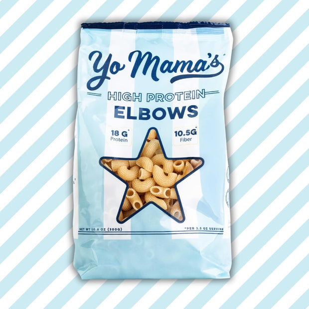 Yo Mama's Foods High Protein High Fiber 3 Variety Pasta (Fusilli, Penne and Elbow) | (3) 10.6 Ounce Bags. | Plant Based, Low Glycemic, and Gluten Free with Clean Ingredients