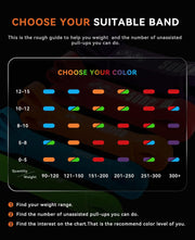 SUNPOW Pull Up Assistance Bands - Set of 5 Resistance Heavy Duty Workout Exercise Stretch Fitness Bands Assist Set for Body, Instruction Guide and Carry Bag Included