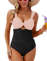 VIMPUNEC Women One Piece Tummy Control Swimsuit High Waisted Bathing Suit Cut Out Swimwear