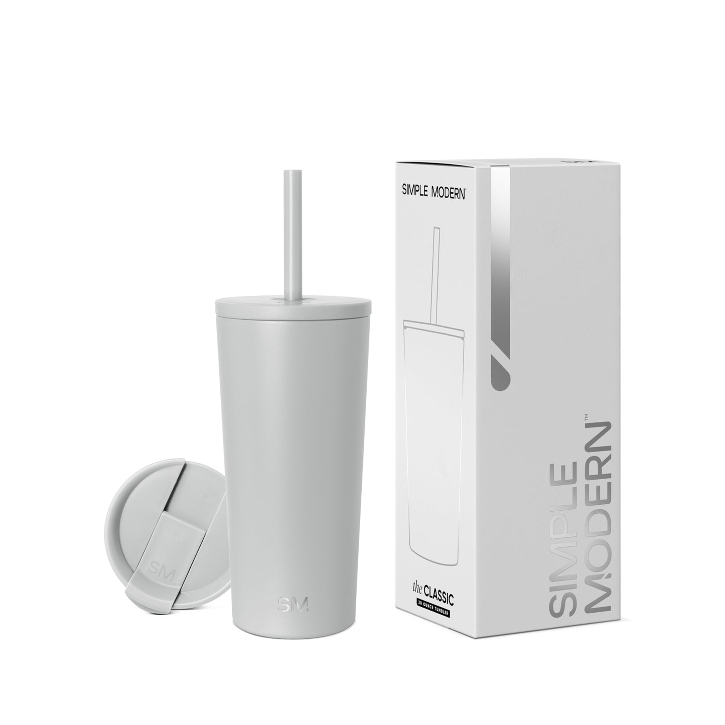 Simple Modern Insulated Tumbler with Lid and Straw | Iced Coffee Cup Reusable Stainless Steel Water Bottle Travel Mug | Gifts for Women Men Her Him | Classic Collection | 24oz | Midnight Black