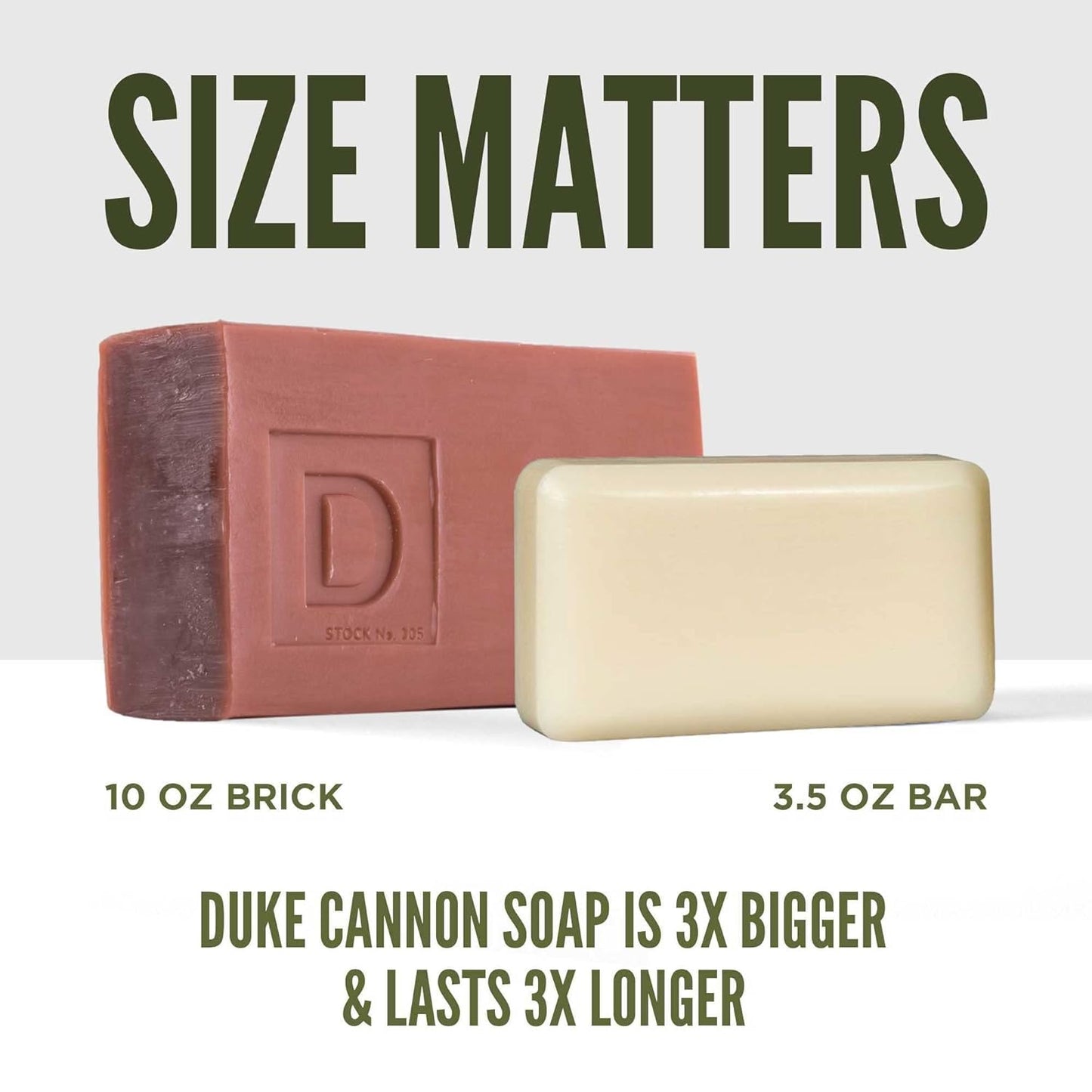 Duke Cannon Supply Co. Big Brick of Soap - Superior Grade, Extra Large Men's Bar Soap with Masculine Scents, Body Soap, All Skin Types, 10 oz