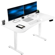VIVO Electric 63 x 32 in Standing Desk, Memory Height Adjustment, 176 lb Frame Support, 2E Series, Black Top Black Frame, DESK-KIT-2E1B
