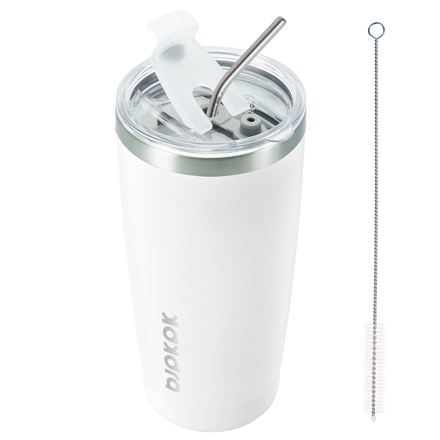 BJPKPK Insulated Stainless Steel Tumbler, Coffee Cup with Lid and Straw, Double Wall Vacuum Travel Mug, Powder Coated Leakproof Tumbler Cup,Oasis