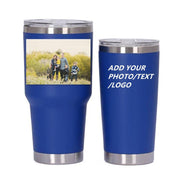 Personalized Photo 20oz 30oz Stainless Steel Tumbler,Custom Coffee Tumbler Cup With Lid And Strawstraw Vacuum Insulated With Text Photo Logo (PERSONALIZED)
