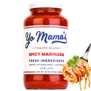 Yo Mama's Foods Keto Marinara Pasta Sauce - (3) 12.5 Ounce Jars - No Sugar Added, Low Carb, Low Sodium, Gluten Free, Paleo Friendly, and Made with Fresh, Non-GMO Tomatoes