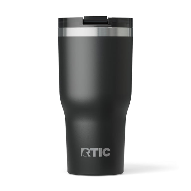 RTIC 30oz Essential Tumbler with Lid, Insulated, Stainless Steel, Metal, Double Wall Vacuum-Insulation, Ceramic Lined, Travel Cup for Iced Coffee, Tea, Hot and Cold Drink, Graphite