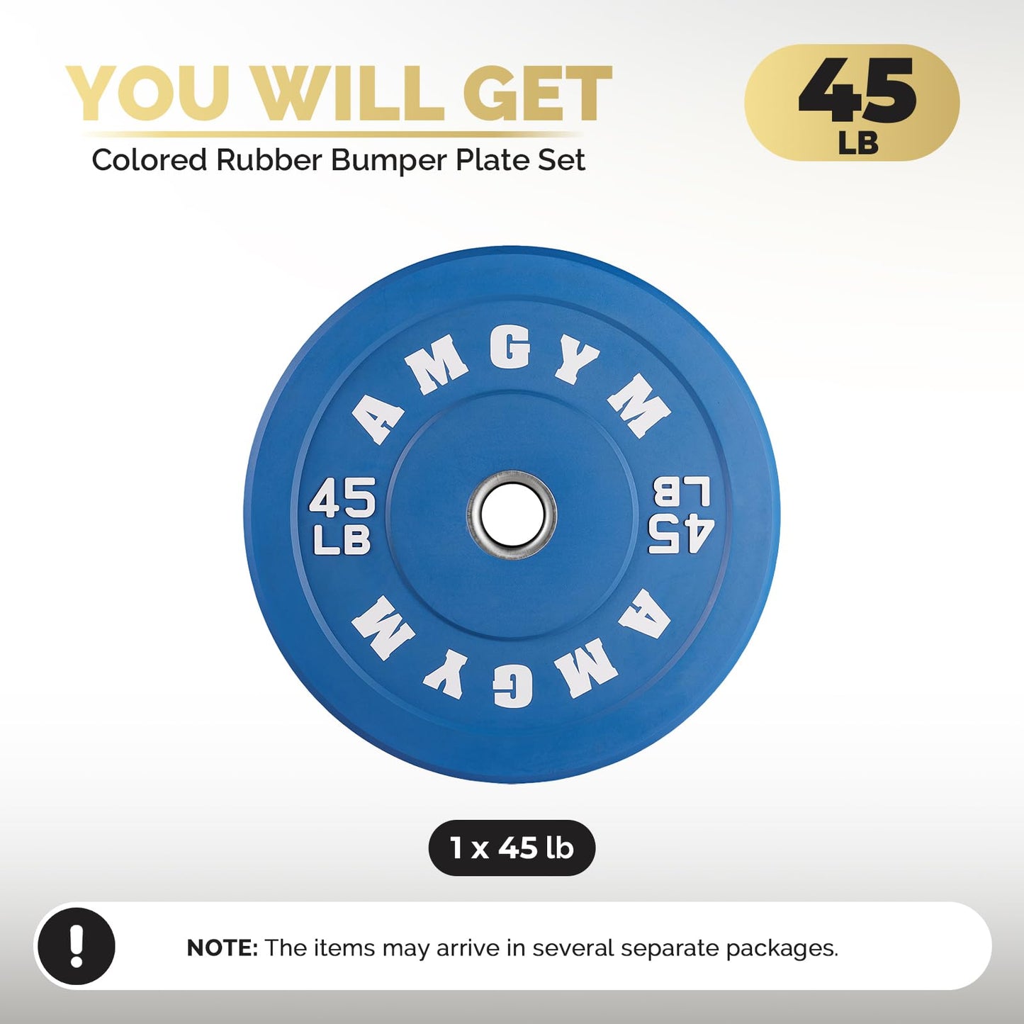 2 Inch Bumper Plates，10-500lbs，Barbell Rubber Olympic Weight Plates Set for Home Gym, Strength Training & Weight Lifting, Multiple Options Colors