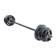 US Weight Barbell Weight Set for Home Gym with 55” padded Bar - Adjustable Weights for Exercise, Lifting, and to Build Muscle