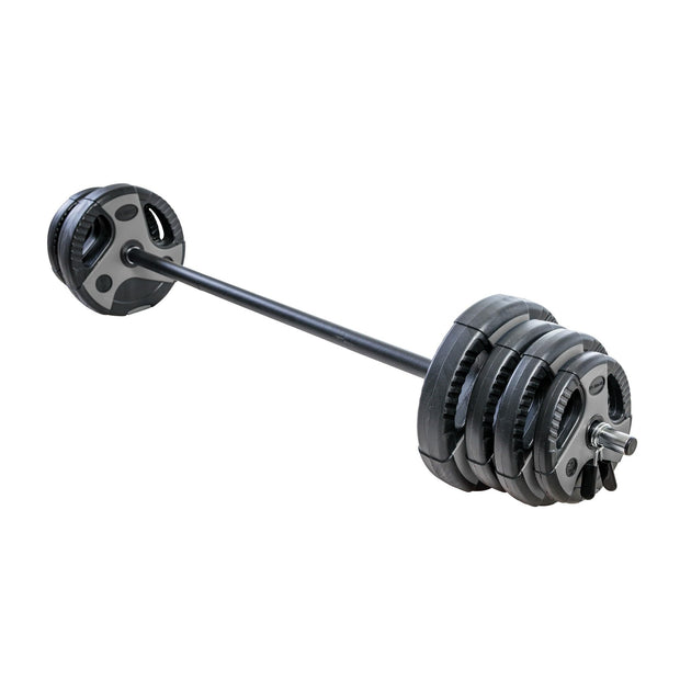 US Weight Barbell Weight Set for Home Gym with 55” padded Bar - Adjustable Weights for Exercise, Lifting, and to Build Muscle