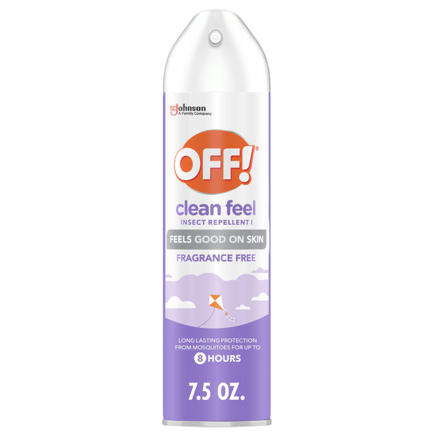 OFF! Clean Feel Insect Repellent Aerosol with 20% Picaridin, Bug Spray with Long Lasting Protection from Mosquitoes, Feels Good on Skin, 5 oz