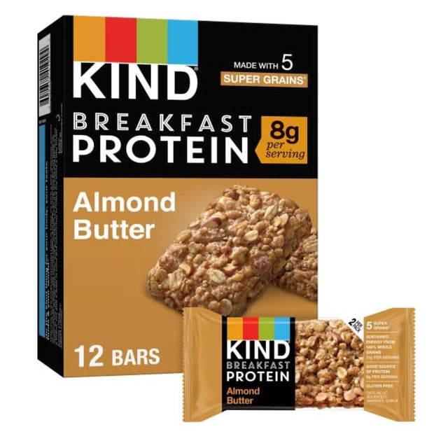 KIND Breakfast Bars, Peanut Butter, Healthy Snacks, Gluten Free, 5g Protein, 6 Count