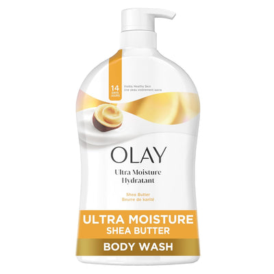 Olay Body Wash for Women, Ultra Moisture, 24hr Moisturizing, Hydrating & Refreshing, B3 Vitamin Complex, Free of Parabens & Phthalates, For All Skin Types, Shea Butter Scent, 33 fl oz