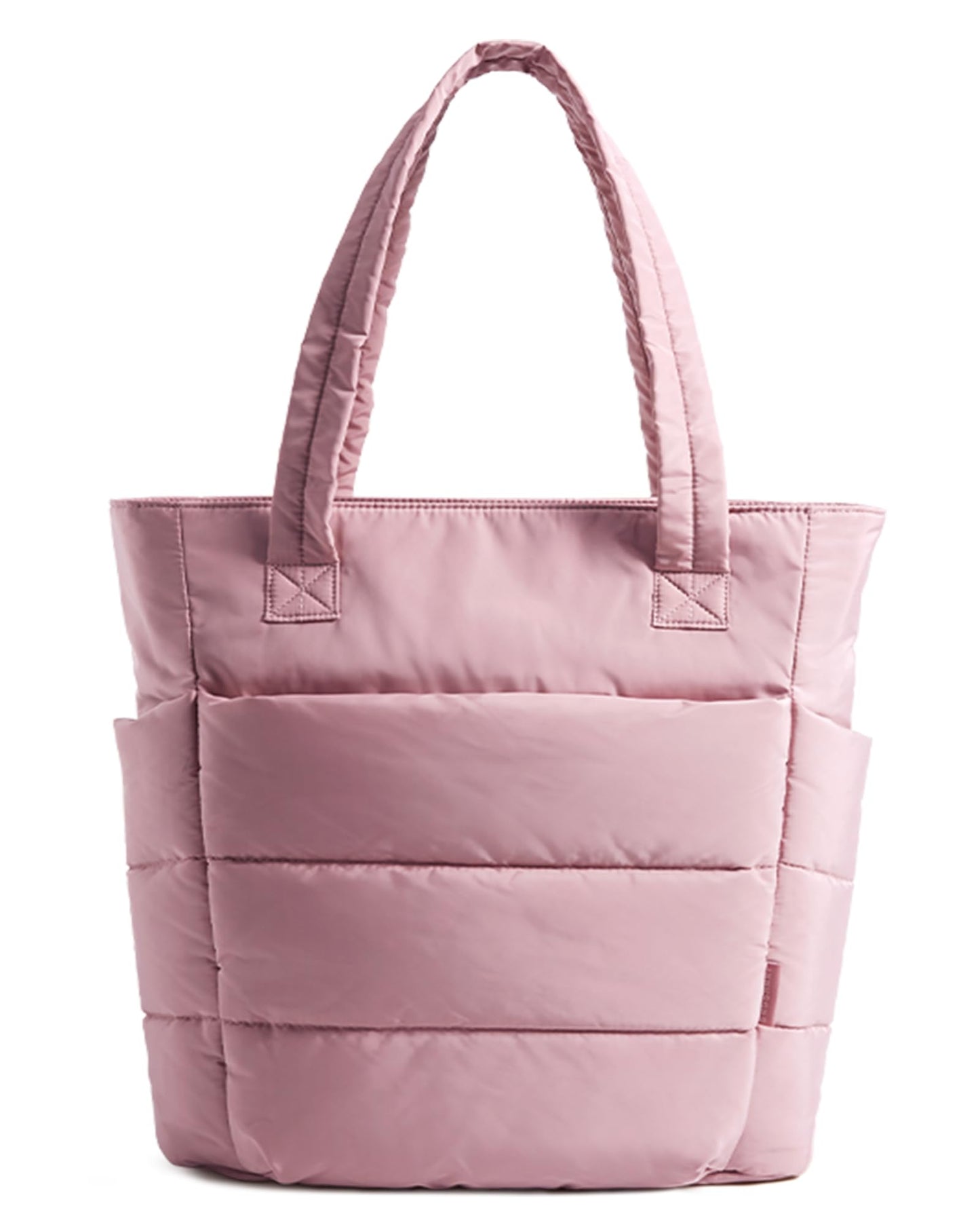 BAGSMART Tote Bag for Women, Lightweight Puffy Tote Bag with Compartments Quilted Shoulder Bag Handbag for Travel, Work, Gym