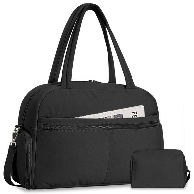 Sports Gym Bag for Women, Travel Duffle Bag with Shoe Compartment & Wet Pocket, Fitness Yoga Bag Weekender Overnight Bag Small