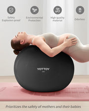 YOTTOY Anti-Burst Exercise Ball for Working Out, Yoga & Pregnancy, Extra Thick Workout Ball for Physical Therapy & Fitness