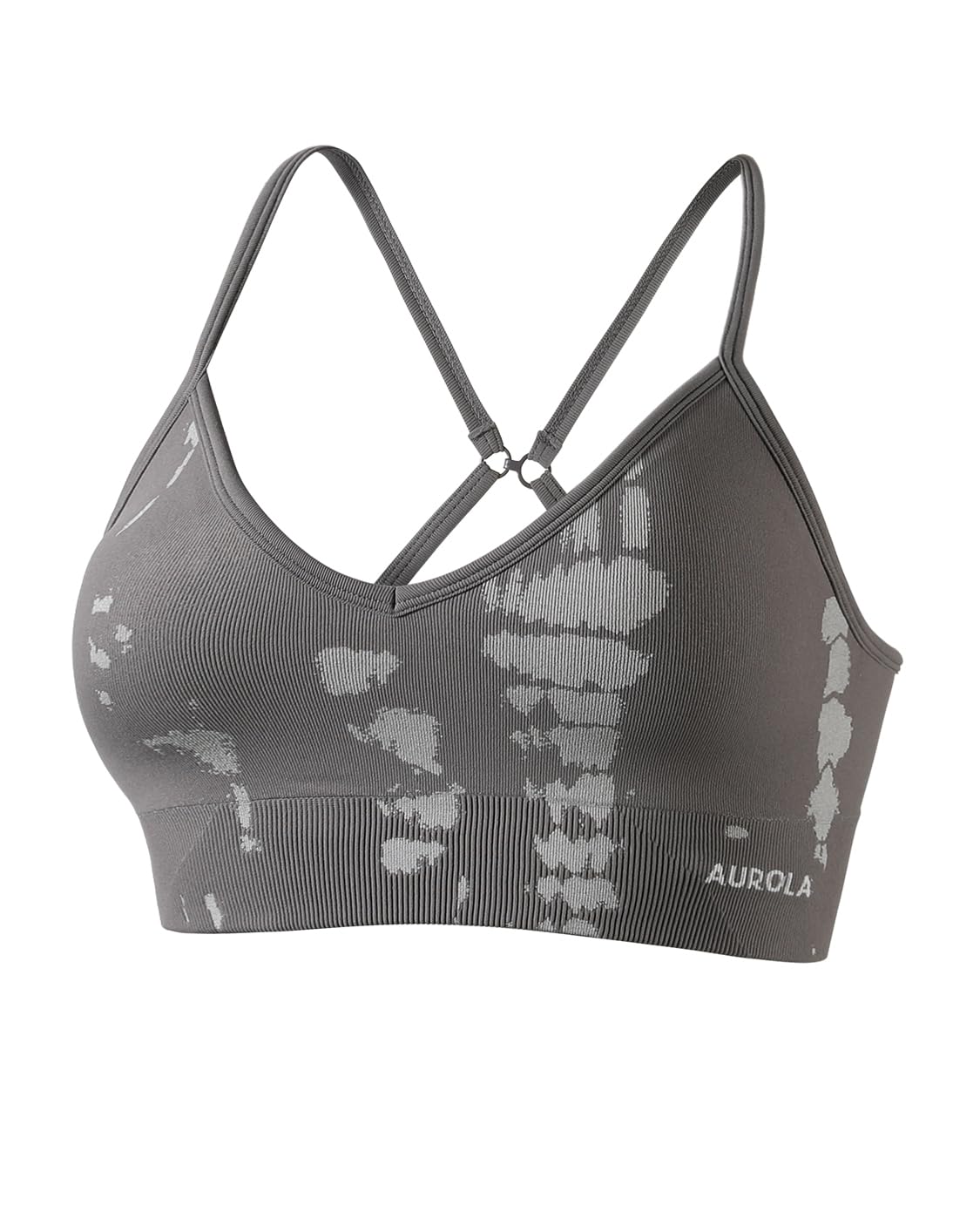 AUROLA Serpent Seamless Sports Bras for Women,Backless Padded Strappy Workout Gym Yoga Crop Tops