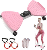 Waist Twisting Machine, Ab Twister Board for Exercise, Noiseless Exercise Waist Twister for Home Gym Equipment, 330 lbs Capacity | Track Time, Reps, Calories with Digital Display