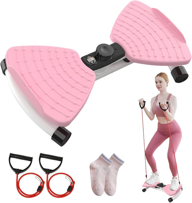 Waist Twisting Machine, Ab Twister Board for Exercise, Noiseless Exercise Waist Twister for Home Gym Equipment, 330 lbs Capacity | Track Time, Reps, Calories with Digital Display