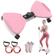 Waist Twisting Machine, Ab Twister Board for Exercise, Noiseless Exercise Waist Twister for Home Gym Equipment, 330 lbs Capacity | Track Time, Reps, Calories with Digital Display