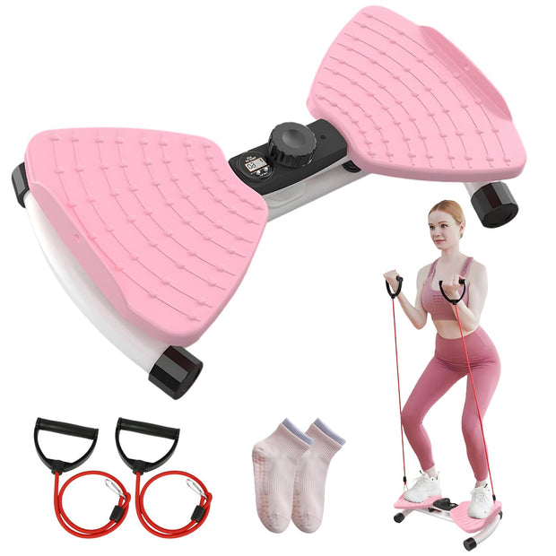 Waist Twisting Machine, Ab Twister Board for Exercise, Noiseless Exercise Waist Twister for Home Gym Equipment, 330 lbs Capacity | Track Time, Reps, Calories with Digital Display