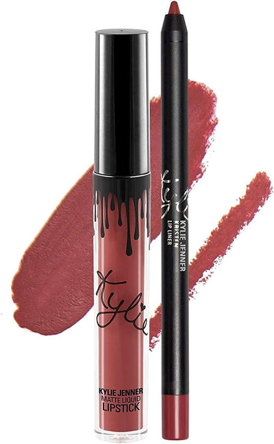 New Female Kylie Jenner Cosmetics Long Lasting Lipstick Lip Gloss Liquid Matte Lip Liner Makeup (Kristen)