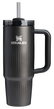 STANLEY Quencher H2.0 Tumbler with Handle and Straw 40 oz | Flowstate 3-Position Lid | Cup Holder Compatible for Travel | Insulated Stainless Steel Cup | BPA-Free | Black Chroma