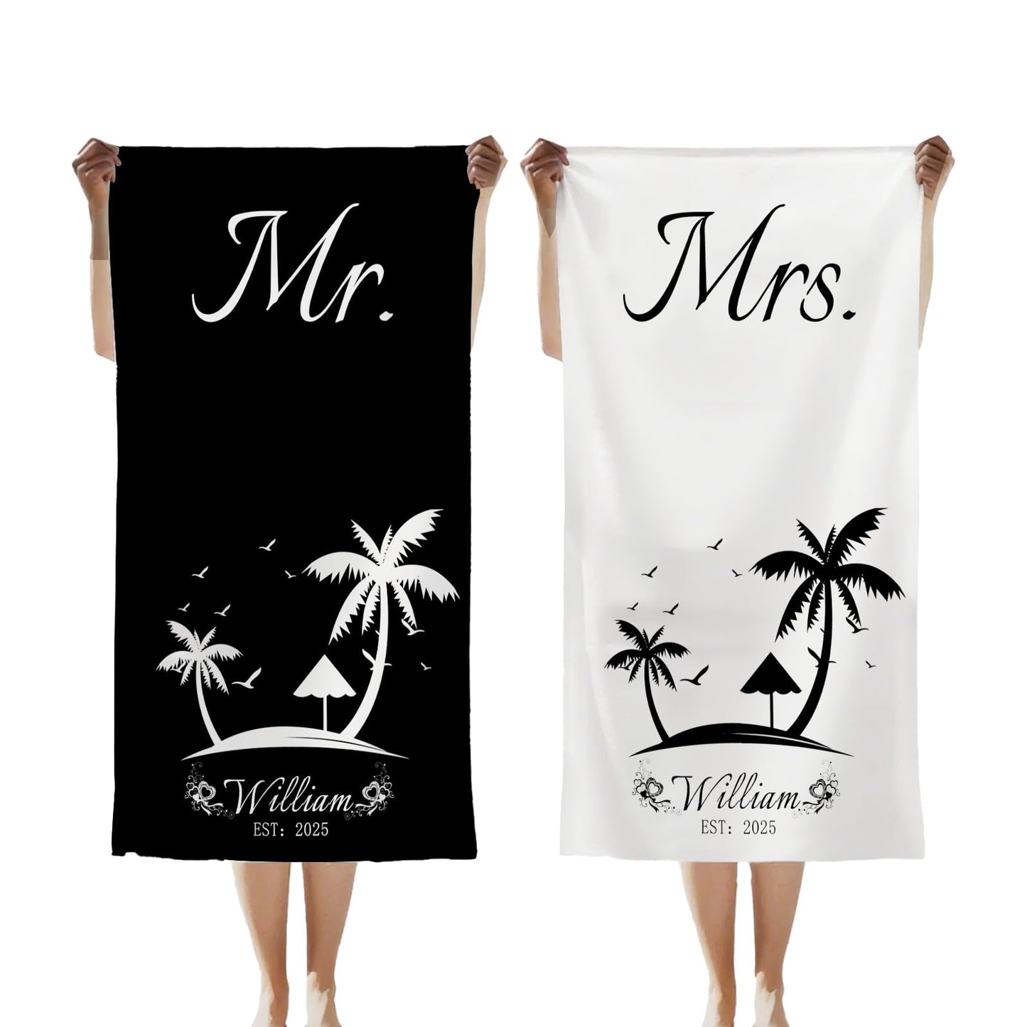 Custom Beach Towel Personalized Beach Towels Sand Free Quick Dry Pool Towels Custom Summer Beach Towels for Adults Dock and Bay Oversized Beach Camping Towels Travel Vacation Essentials Gift