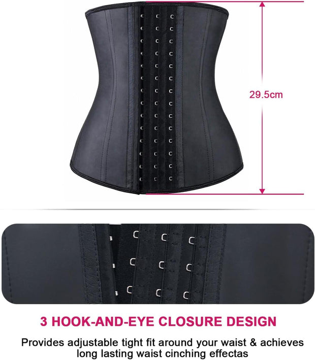 YIANNA Waist Trainer for Women Latex Underbust Waist Cincher Corset Sport Girdle Hourglass Body Shaper