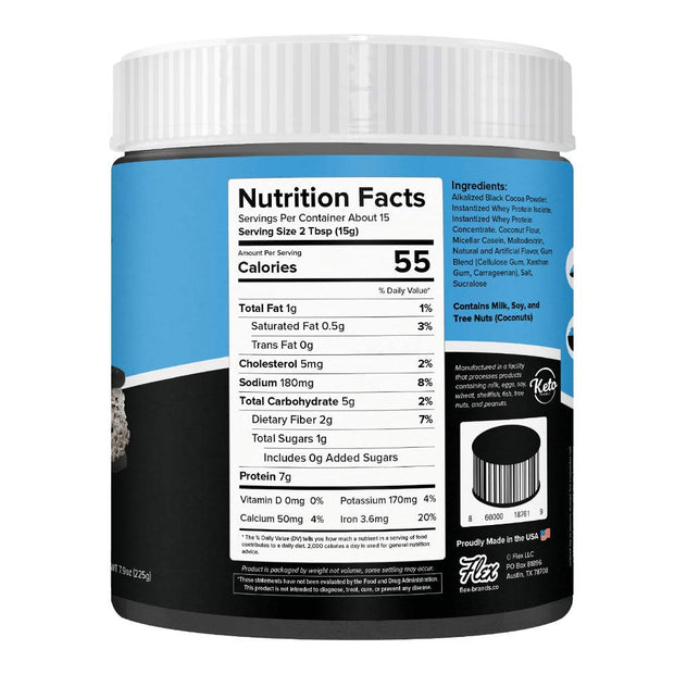 Whey Protein Cookie Butter Powder - Cookies & Cream | Keto-Friendly, Low Carb, No Added Sugars, Gluten-Free | Easy to Mix, Bake and Spread | 7.9oz