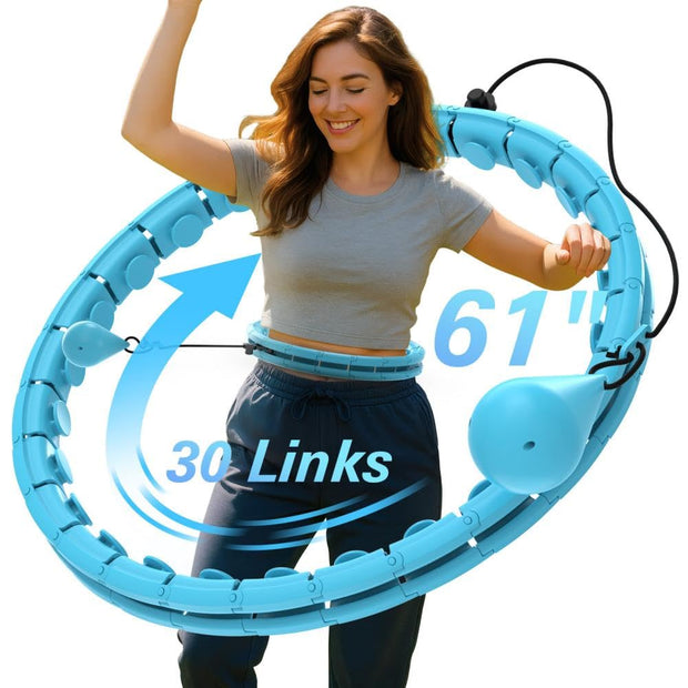 JKSHMYT Infinity Weighted Hula Exercise Hoop, for Adults Women Weight Loss Plus Size, 26/30 Detachable Links