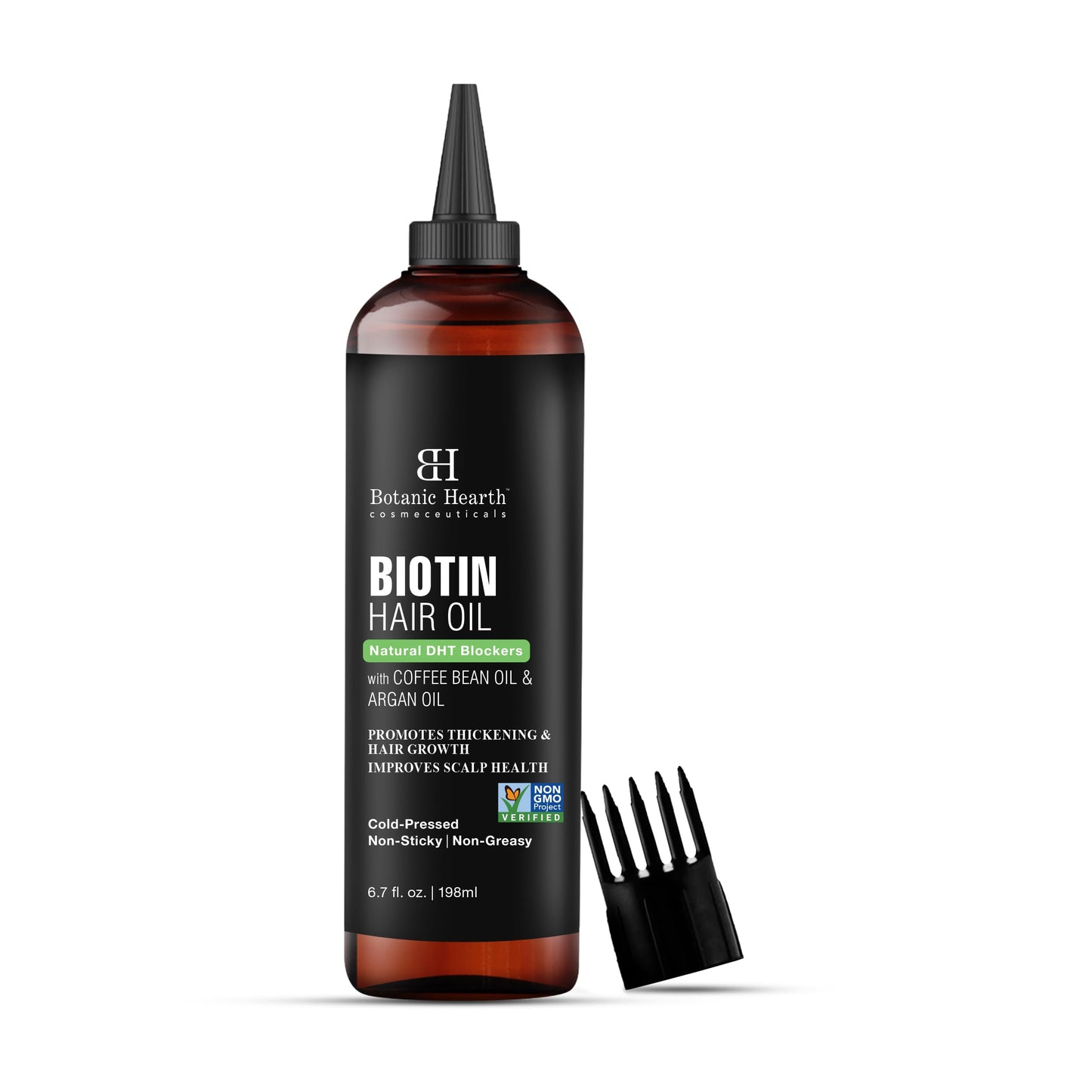 Botanic Hearth 100% Pure Rosemary Oil For Hair (6.7 fl oz) Infused With Biotin, Jojoba & castor Oil | Nourishing & Volumizing | Non GMO Verified