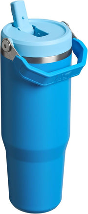 Stanley IceFlow 2.0 Flip Straw Tumbler with Handle 30 oz | Twist On Lid and Flip Up Straw | Leak Resistant Water Bottle | Insulated Stainless Steel | BPA-Free | Azure