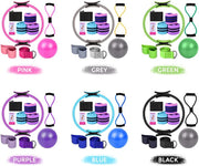 Yoga Sets for Women Pilates at Home Equipment Pilates Magic Ring Booty Bands for Working Out Glutes Yoga Ball 25cm Figure 8 Resistance Band Yoga Bands for Stretching