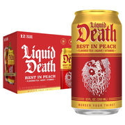 Liquid Death, Dead Billionaire Iced Tea, 12-Pack (12 oz Cans), Half Lemonade Half Black Tea, Low Calorie, No Artificial Sweeteners, B12 & B6 Vitamins